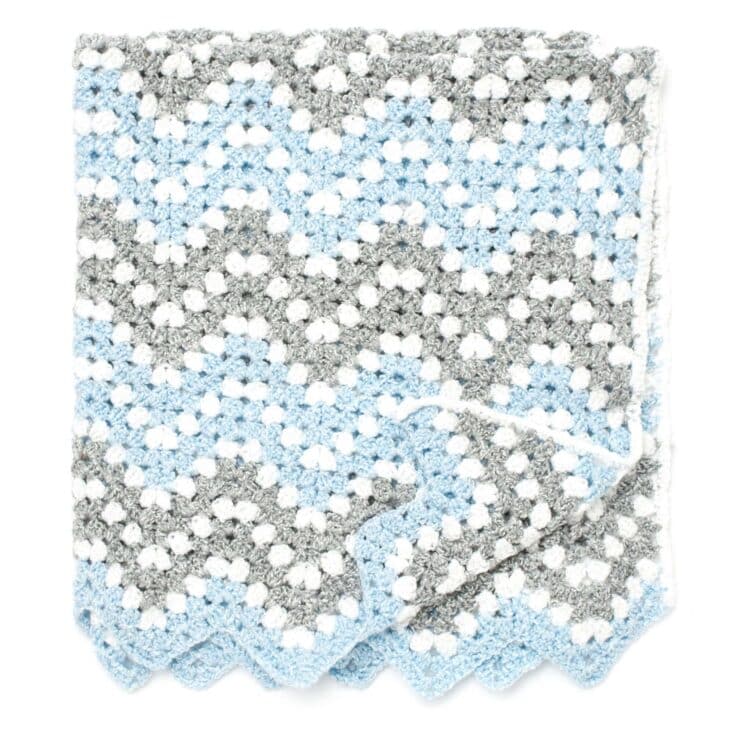 Image for Free Bernat Ripple Waves Crochet Blanket Pattern