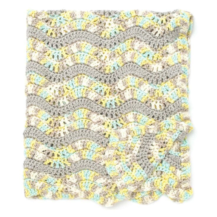 Image for Free Bernat Making Waves Crochet Blanket Pattern | Yarnspirations
