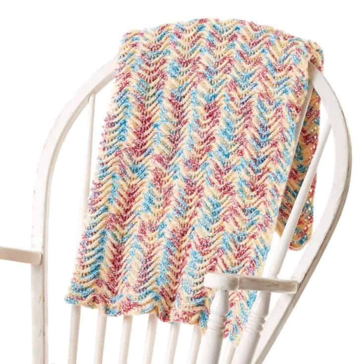 Image for Free Bernat Ripple Effect Crochet Blanket Pattern