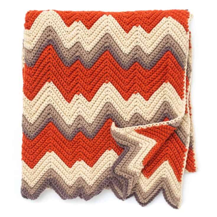 Image for Free Easy Bernat Zig-Zag Afghan Crochet Pattern | Yarnspirations