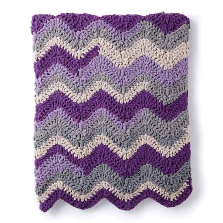 Image for Free Bernat Chevron Crochet Blanket Pattern