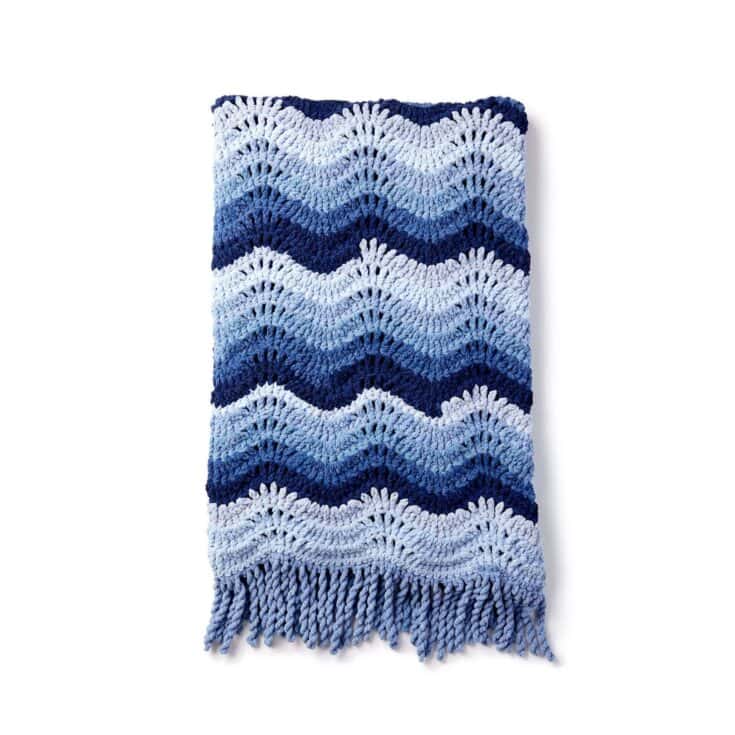 Image for Free Bernat High Tide Crochet Blanket Pattern