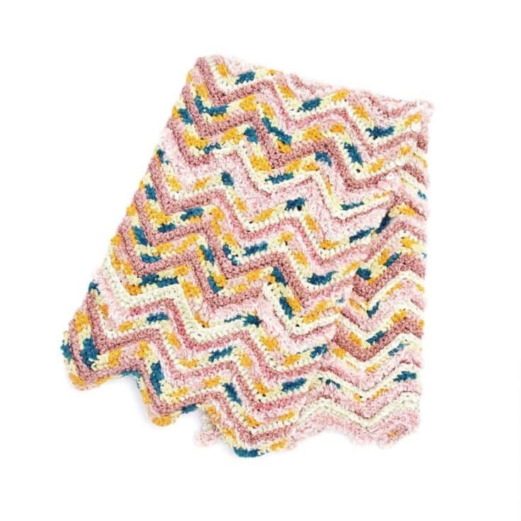 Image for Free Bernat Chevron Cottage Crochet Blanket Pattern