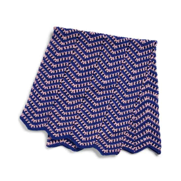 Image for Free Bernat Ripple Stripes Crochet Blanket Pattern