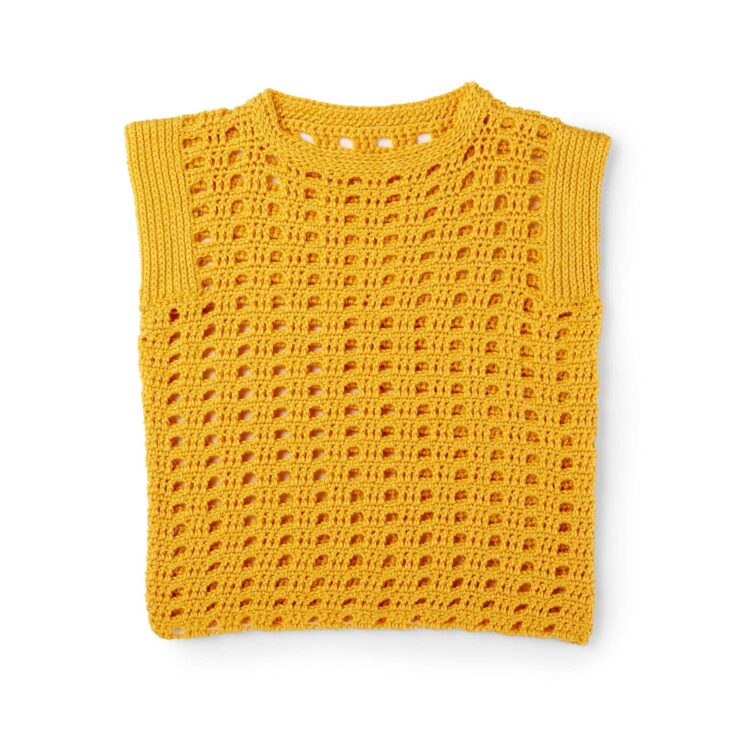 Image for Free Caron Hello, Yellow! Crochet Top Pattern | Yarnspirations