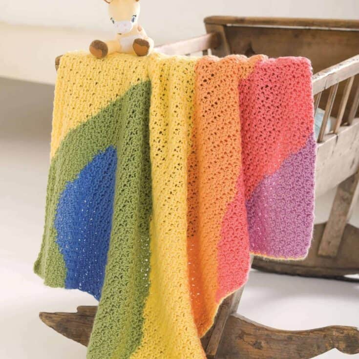Image for Free Intermediate Caron Baby Waves Blanket Crochet Pattern | Yarnspirations