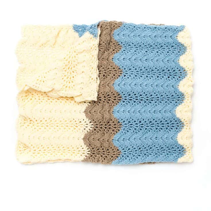 Image for Free Caron Seaside Ripple Crochet Afghan Pattern | Yarnspirations