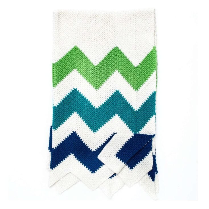 Image for Free Caron Zig-Zag Crochet Blanket Pattern