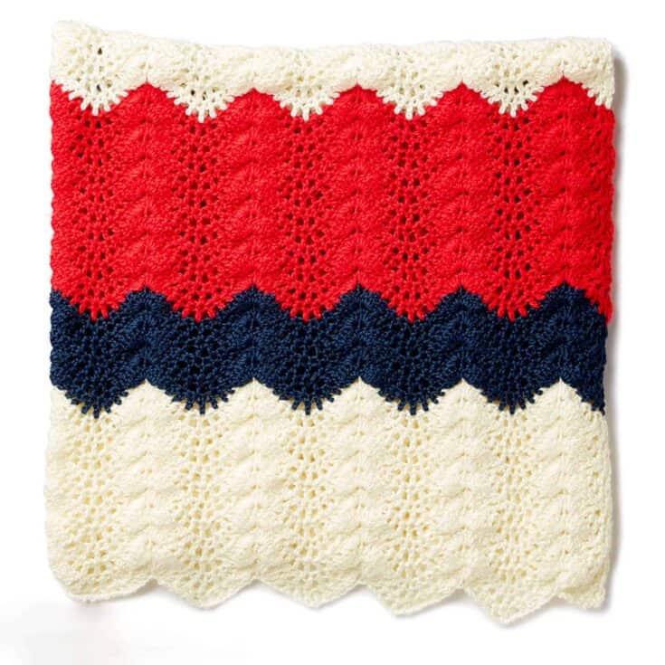 Image for Free Caron Summer Ripple Crochet Blanket Pattern