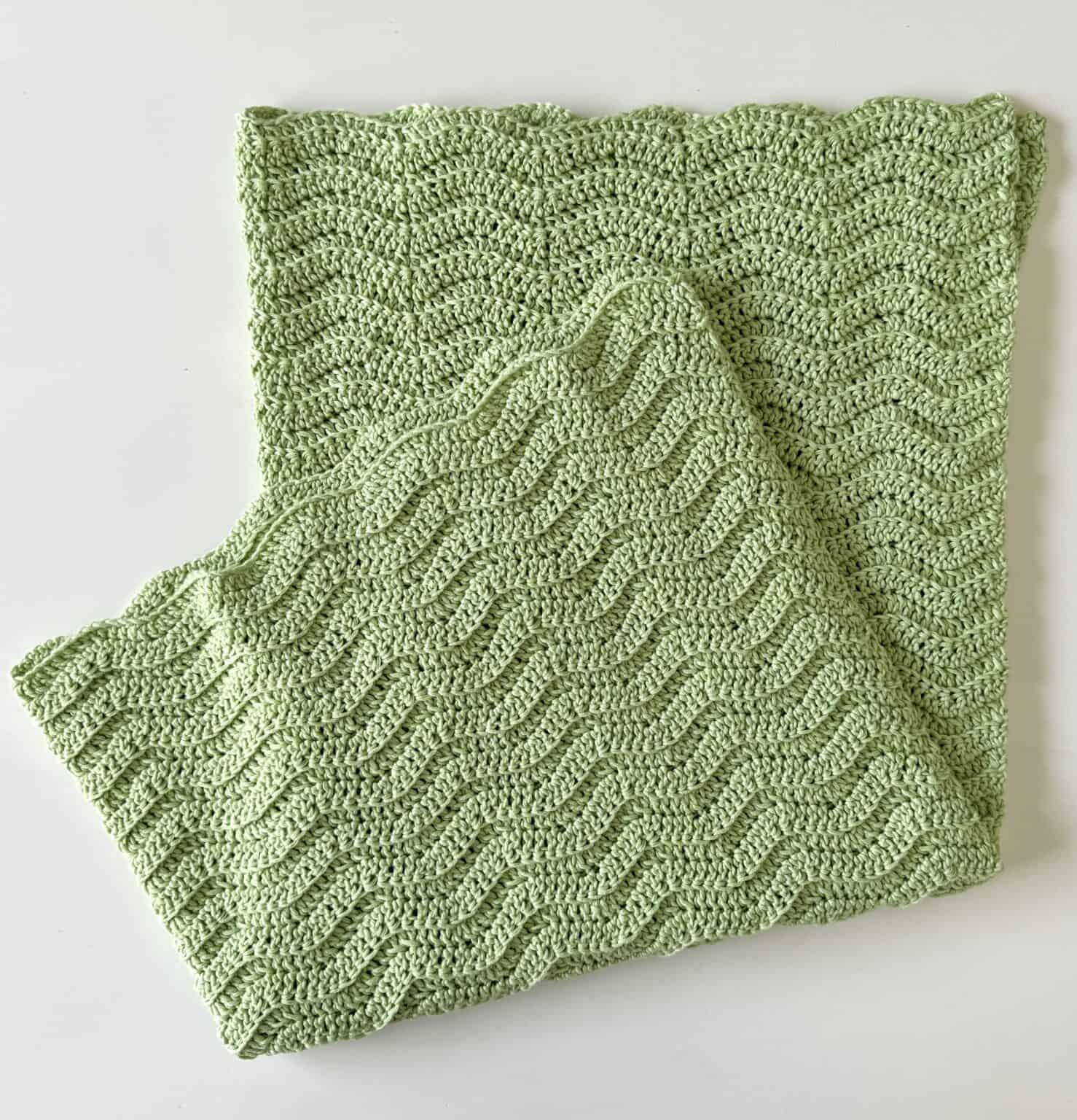 Crochet Back Loop Simple Ripple Baby Blanket - Daisy Farm Crafts