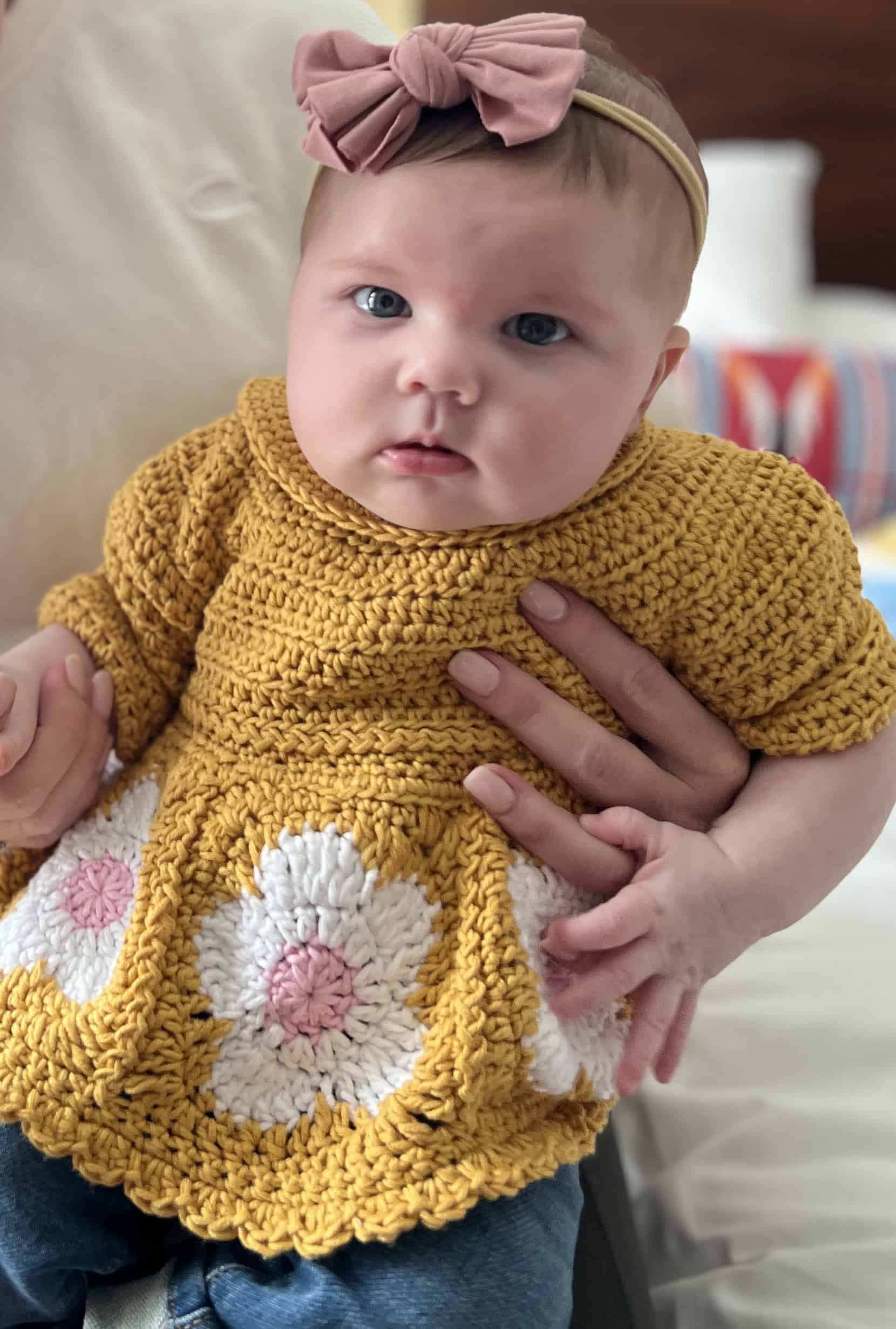 Crochet Baby Flower Top - Daisy Farm Crafts