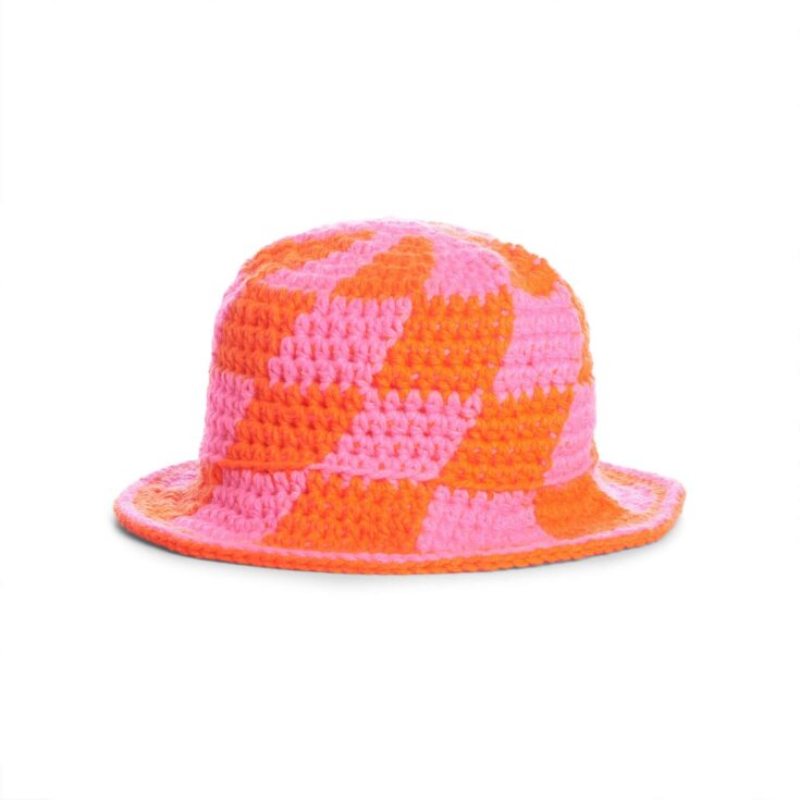 Image for Free Red Heart Crochet Fact Check Bucket Hat Pattern