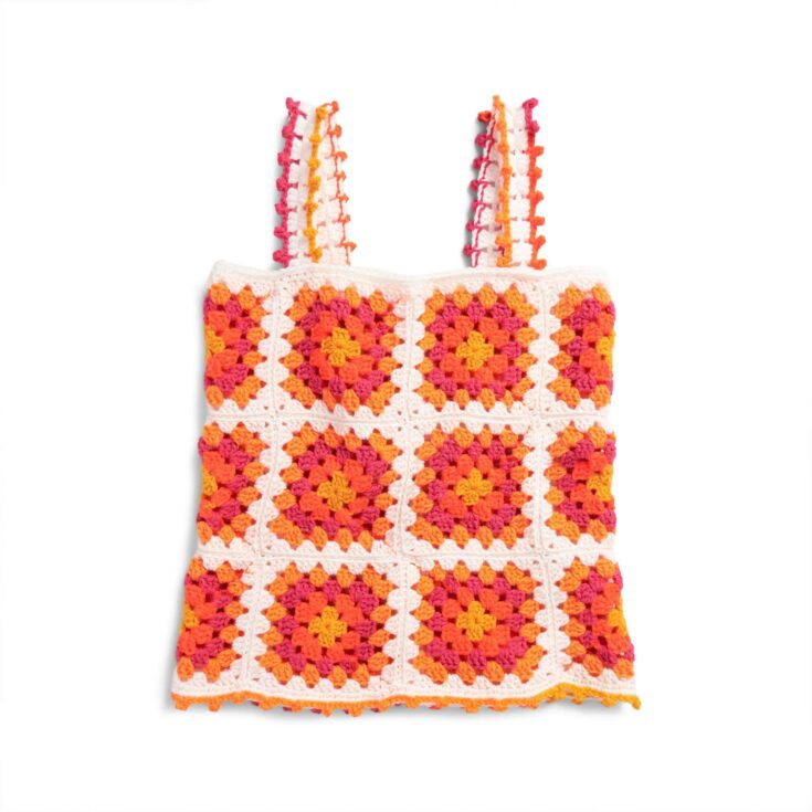 Image for Free Red Heart Crochet Granny Picot Edged Tank Pattern