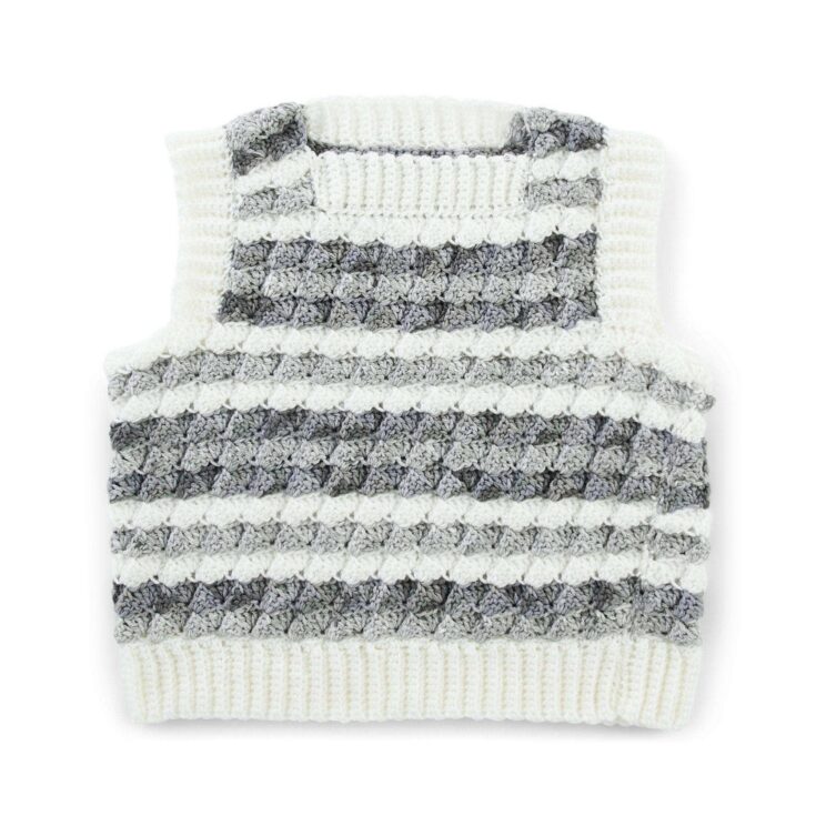 Image for Free Red Heart Striped Crochet Vest Pattern | Yarnspirations