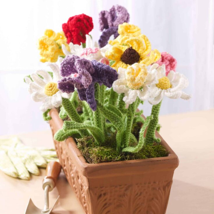 Image for Free Intermediate Red Heart Mom's Day Bouquet Crochet Pattern