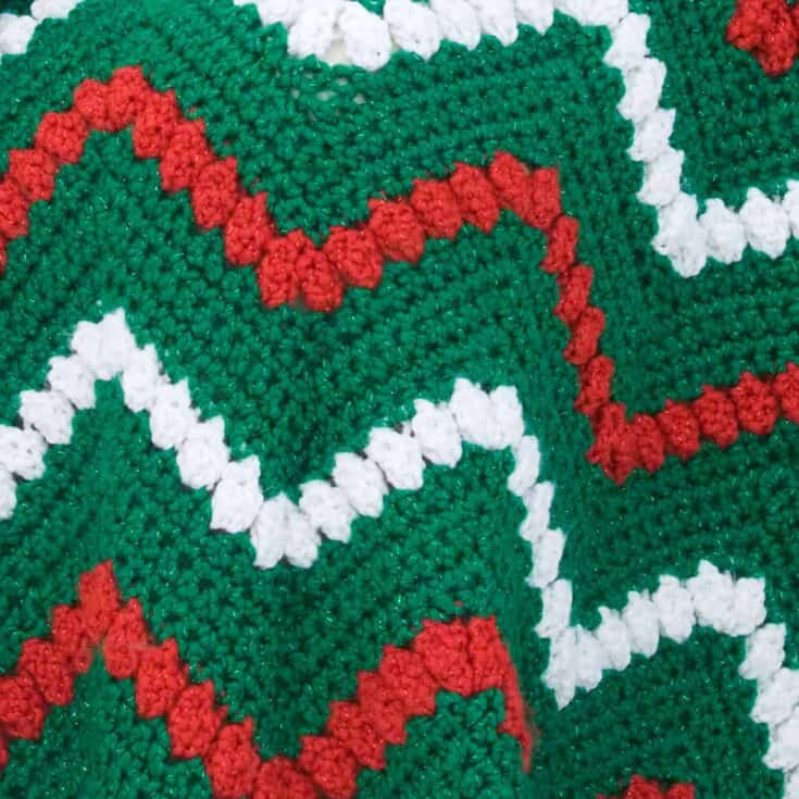 Image for Free Beginner Red Heart Tis The Season Throw Crochet Pattern