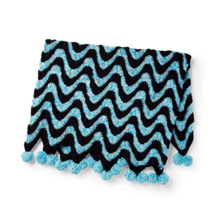Image for Free Red Heart Water Park Waves Crochet Blanket Pattern | Yarnspirations