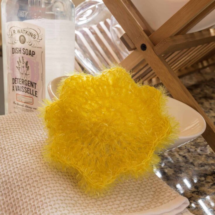 Image for Free Easy Red Heart Posey Scrubby Crochet Pattern | Yarnspirations