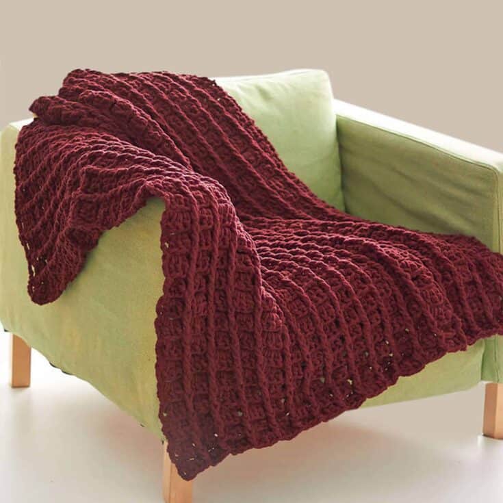 Image for Free Bernat Bricks Crochet Blanket Pattern | Yarnspirations