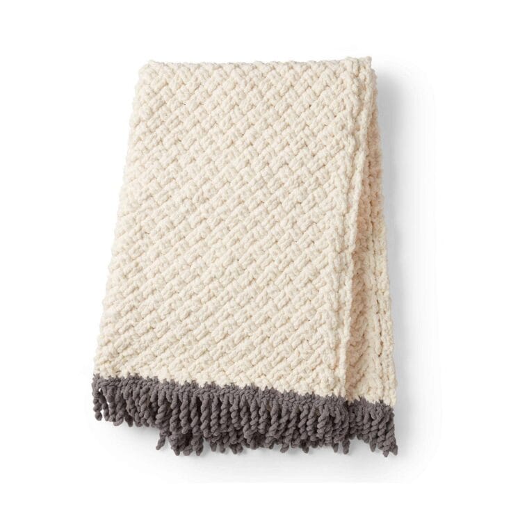 Image for Free Bernat Celtic Texture Crochet Blanket Pattern