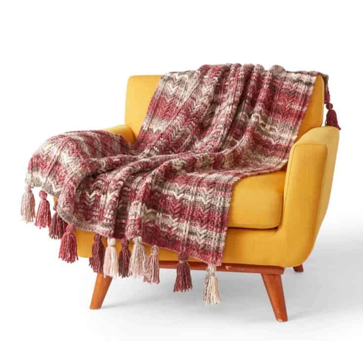 Image for Free Bernat Rustic Textures Crochet Blanket Pattern