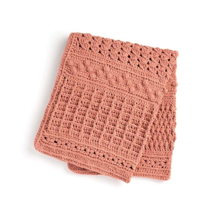 Image for Free Bernat Crochet Texture Sampler Blanket Sparkle Pattern