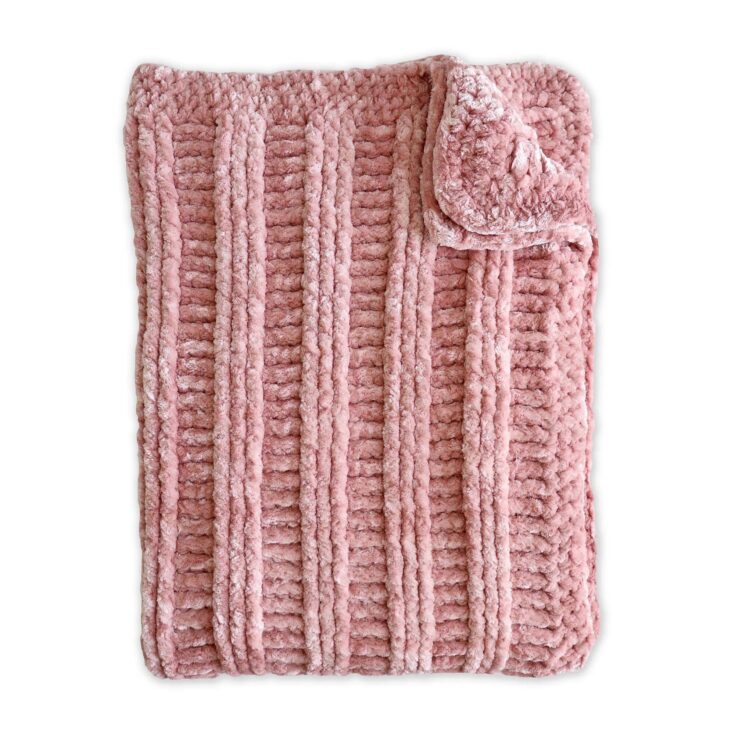 Image for Free Easy Bernat Velvet Post Lines Crochet Throw Pattern