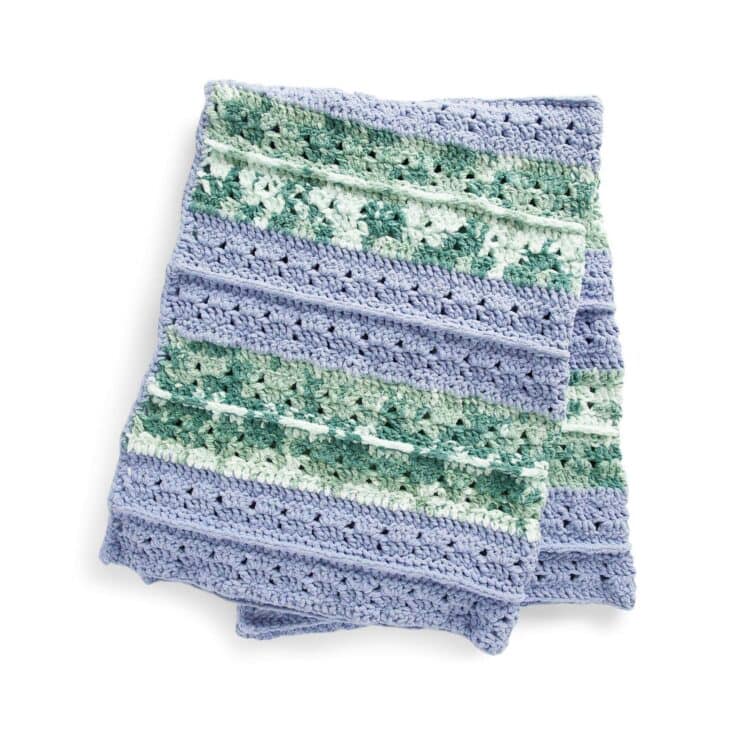Image for Free Bernat Crochet Textured Life Blanket Pattern