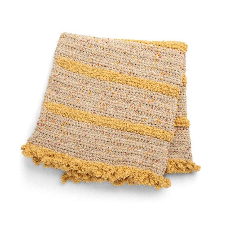 Image for Free Bernat Crochet Simple Textural Relief Blanket Pattern
