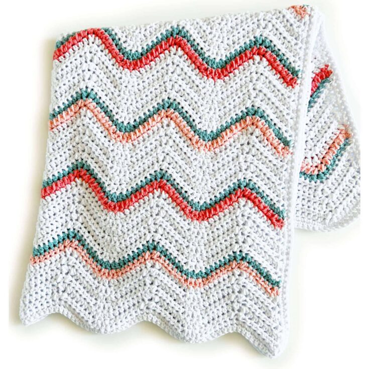 Image for Free Intermediate Bernat Crochet Tulip Ripple Blanket Pattern