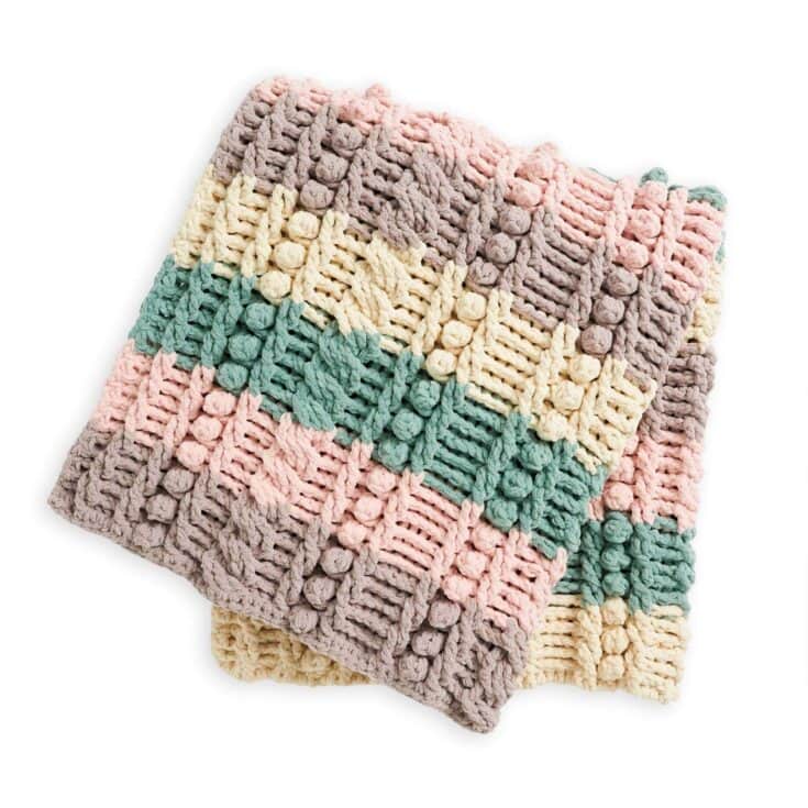 Image for Free Bernat Study Of Puff Dessert Crochet Blanket Pattern | Yarnspirations