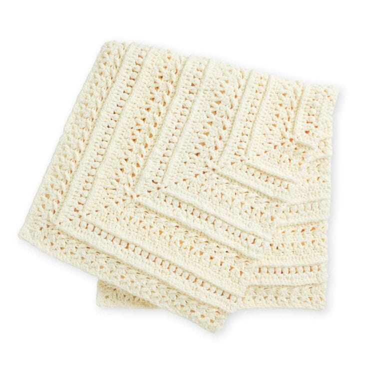 Image for Free Bernat Study Of Snow Crochet Blanket Pattern | Yarnspirations