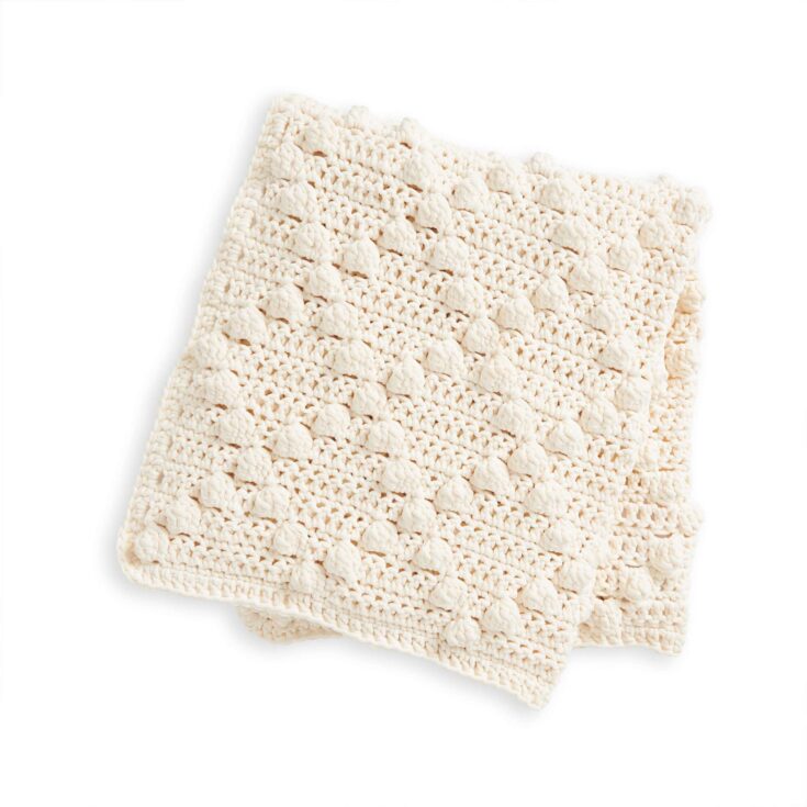 Image for Free Bernat Plush Crochet Bobble Blanket Pattern | Yarnspirations