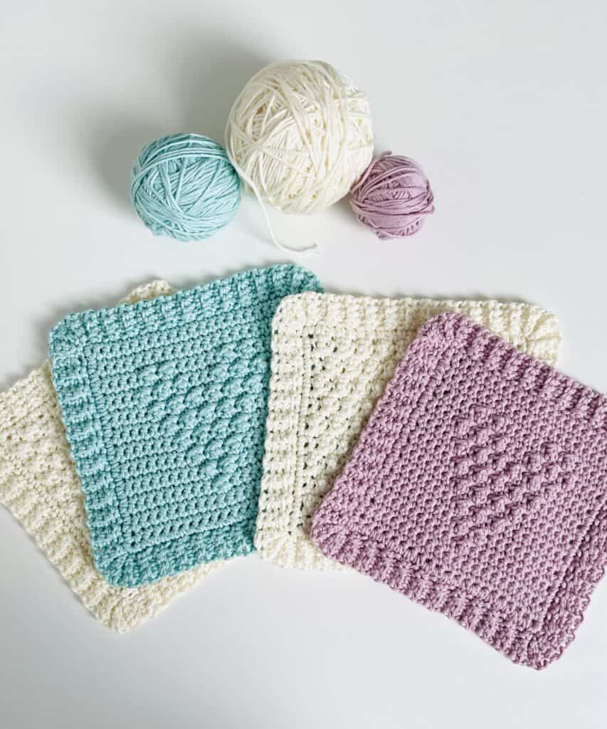 Crochet Dotted Baby Washcloths