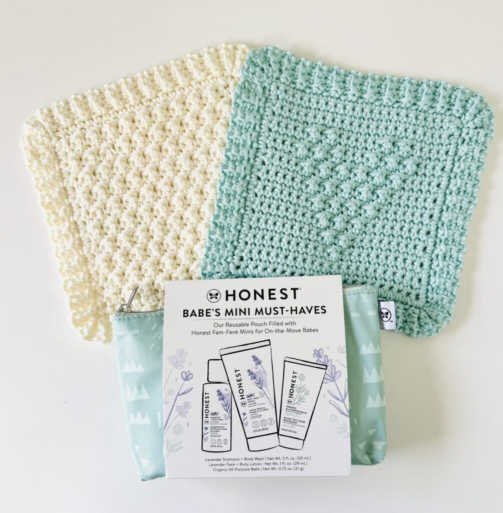 Crochet Dotted Baby Washcloths