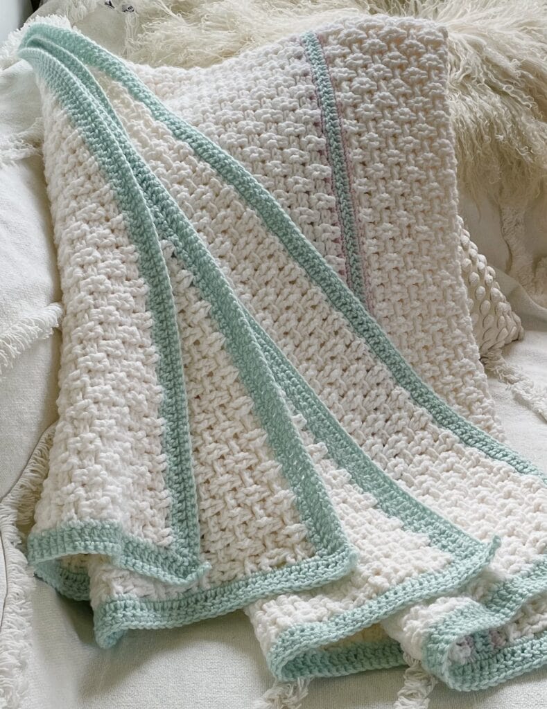 Crochet Blanket flat lay