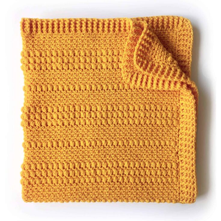 Image for Free Red Heart Gold Puffs Crochet Baby Blanket Pattern | Yarnspirations