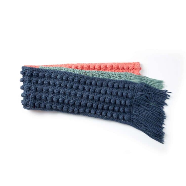 Image for Bernat Crochet Color Block Bobble Scarf