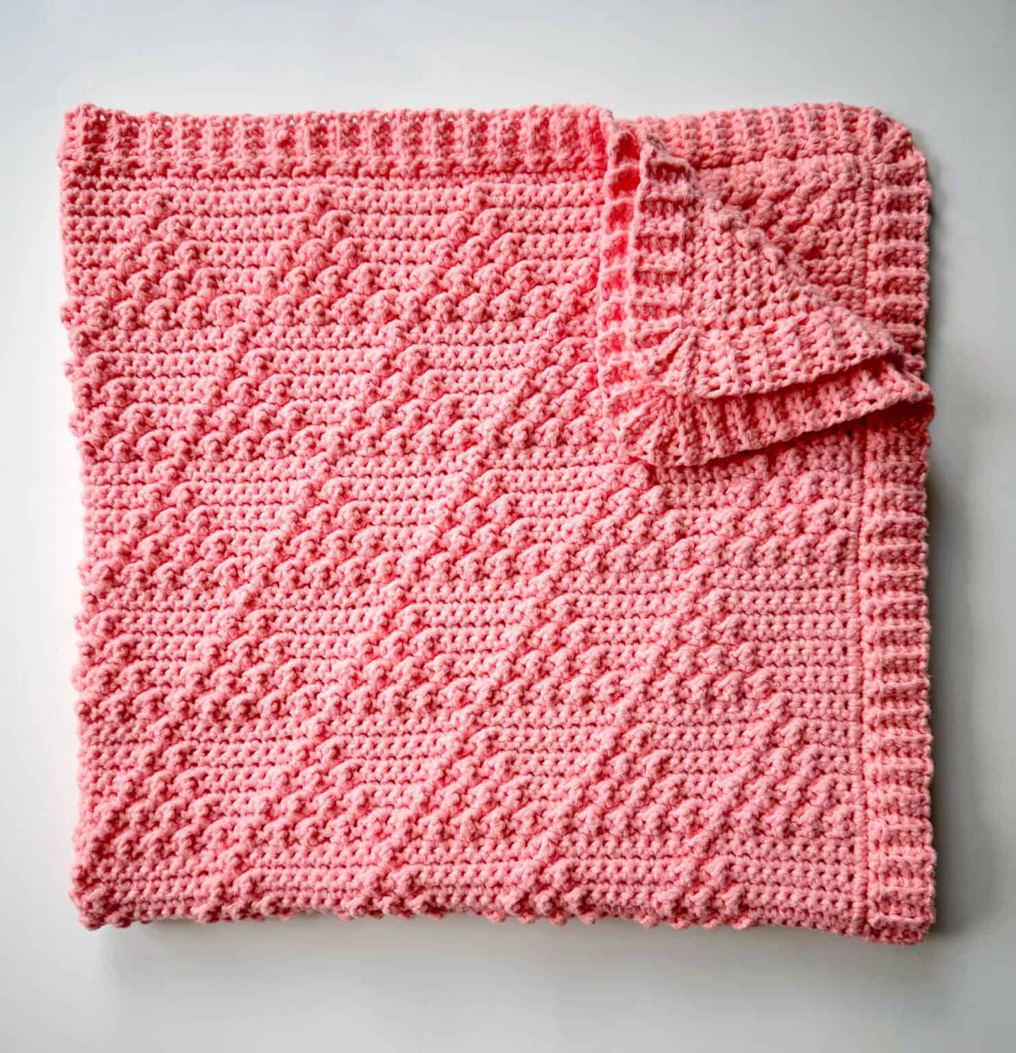 Crochet Treble Triangles Baby Blanket - Daisy Farm Crafts