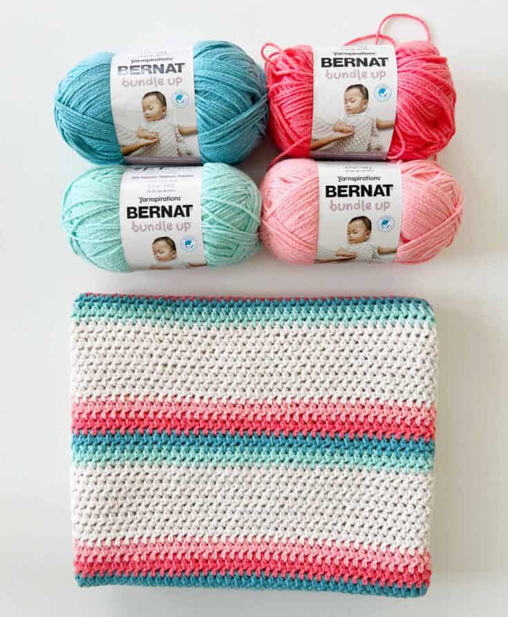 Image for Crochet Easy Summer Fun Stripes Baby Blanket