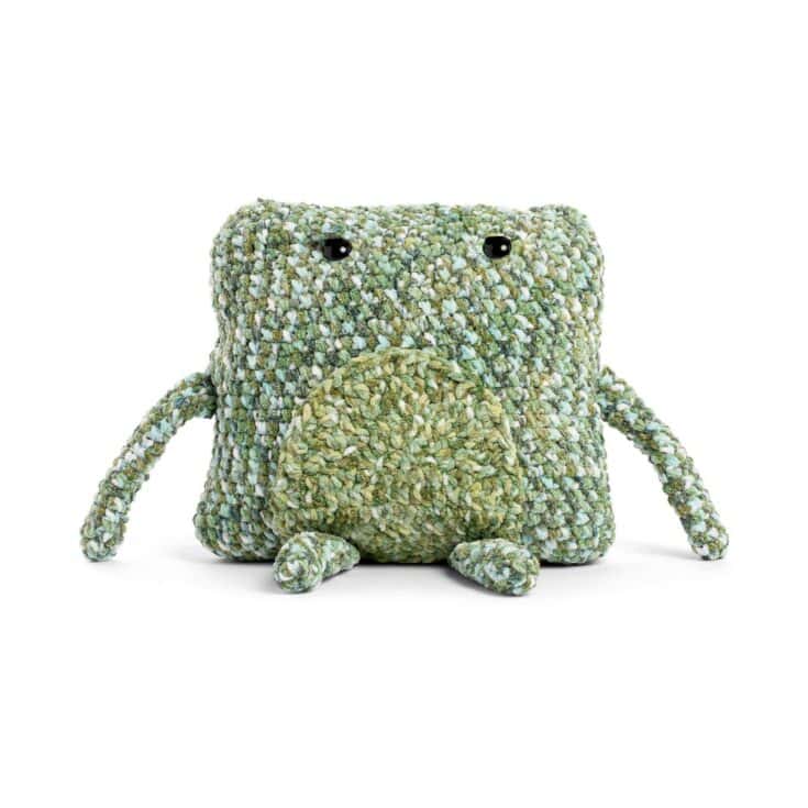 Image for Free Easy Bernat Freddy the Frog Crochet Toy Pattern