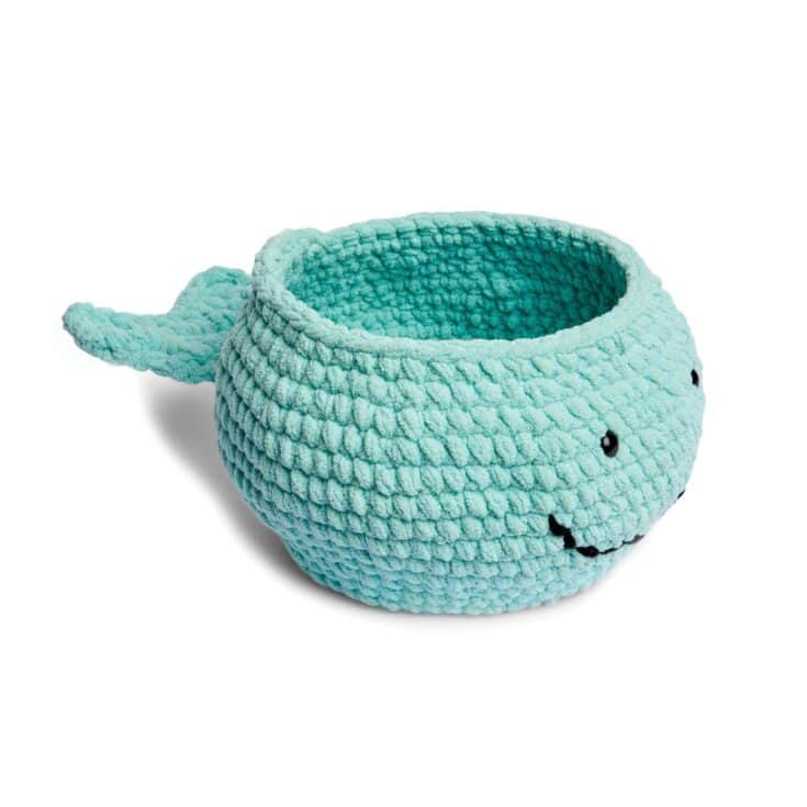 Image for Free Easy Bernat Crochet Whaley Nice Basket Crochet Pattern