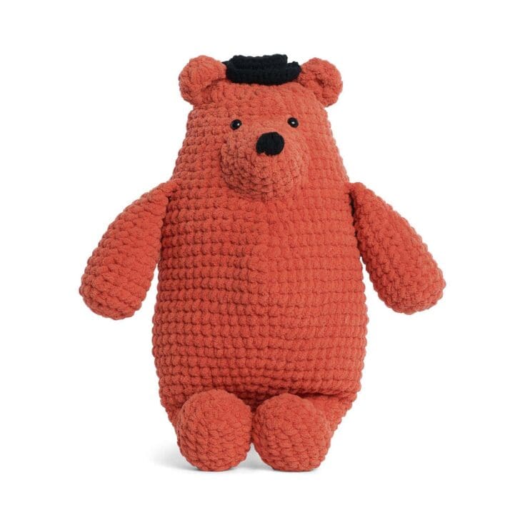 Image for Free Easy Bernat Big Crochet Bear In A Tiny Hat Crochet Pattern