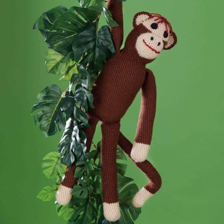 Image for Free Intermediate Caron Sock Monkey Toy Crochet Pattern