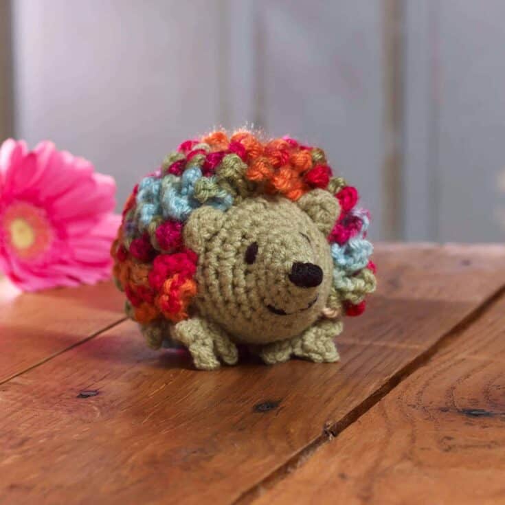 Image for Free Easy Red Heart Harper Hedgehog Crochet Pattern