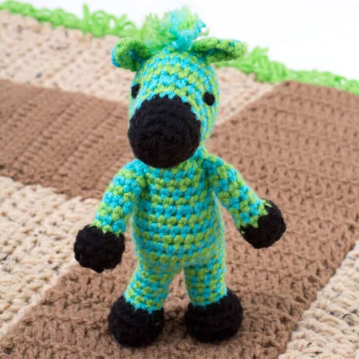 Image for Free Easy Red Heart Zippy Zebra Crochet Pattern | Yarnspirations
