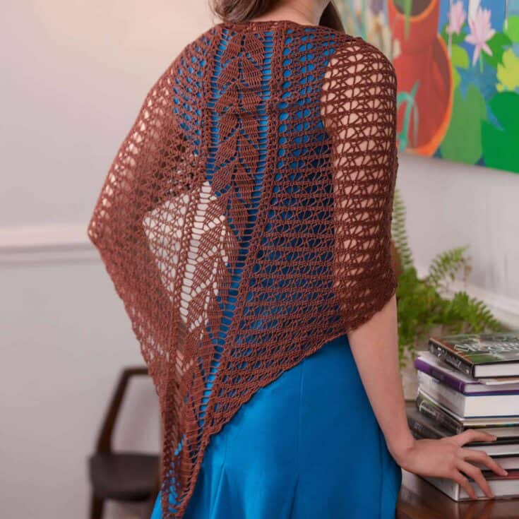Image for Free Aunt Lydia's Falling Leaves Shawl Crochet Pattern