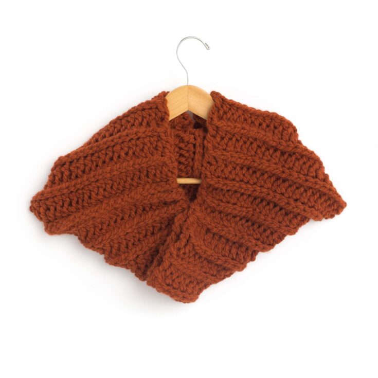 Image for Free Easy Bernat Rocky Ridge Cowl Crochet Pattern