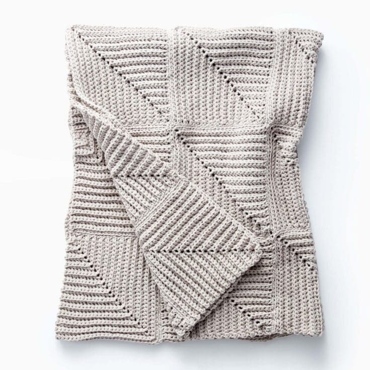 Image for Free Easy Bernat Mighty Ridge Afghan Crochet Pattern