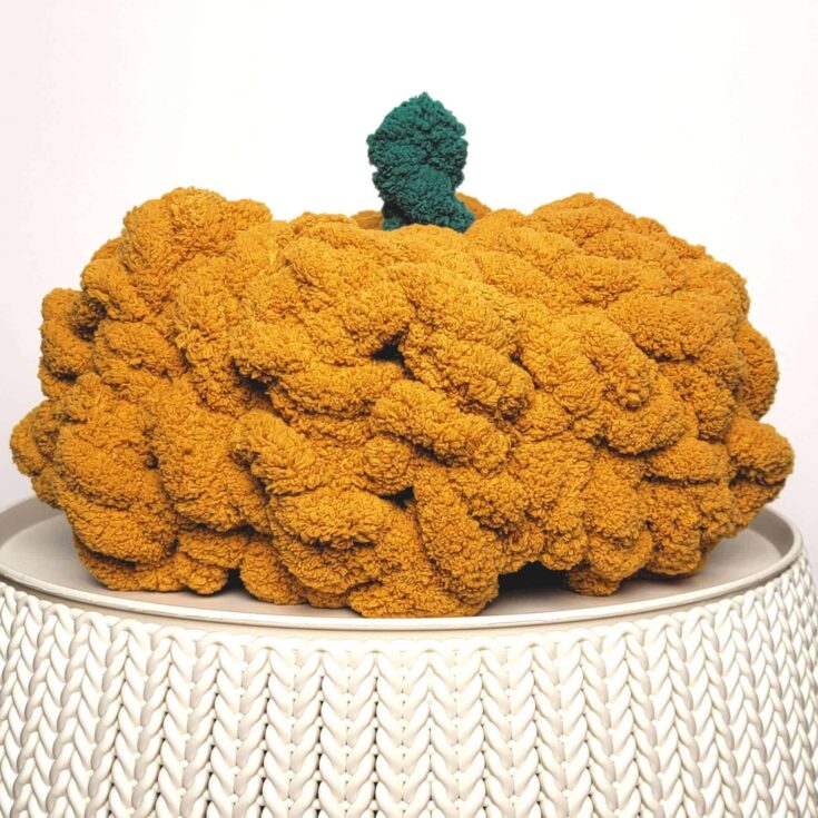 Image for Free Easy Bernat Chunky Pumpkin Crochet Pattern